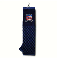 American Flag Embroidered Golf Towel Set with Perforated Ring Clip - Includes 16 ‘x22’ Tri-Fold Towel 1pack