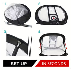 Golf Chipping Net Ultra-Stable Pop Up Golfing Target Net for Indoor/Outdoor/Backyard Accuracy