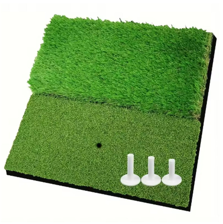 2-in-1 Collapsible Golf Hitting Mat 24‘ x 16’ Collapsible Chipping Mat for Golf Practice Drills