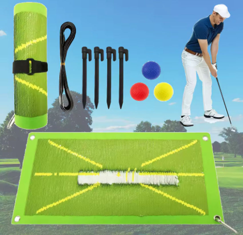 Premium Golf Impact Mat Path Feedback Golf Practice Mat Set Game Aids and Gifts